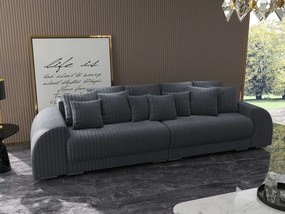 Canapea extensibilă dumonde cu 2 lăzi de depozitare si sezut confortabil din spuma high-density, Verona Ambience Grey 310x100 cm