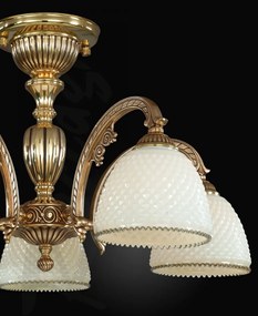 Lustra aplicata din alama cu 5 brate design italian 7125