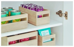 Cutie depozitare din lemn paulownia iDesign Eco Handled, 12,7 x 25,4 cm