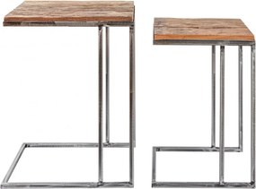 Set de 2 masute design industrial Barracuda A-39593 VC