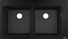 Chiuveta compozit Hansgrohe S51 SilicaTec negru grafit 88x51 cm