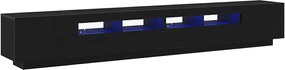 vidaXL Set comodă TV 3 pcs Negru 260 x 35 x 40 cm Lemn compozit