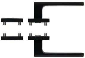 Fitinguri din Zamak Torino - rozeta BB, neagra