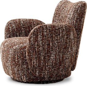 Fotoliu pivotant design LUX Merida, Boucle sonata red