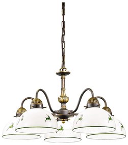 Lustră pe lanț Kolarz 731.85.100 NONNA 5xE27/75W/230V verde