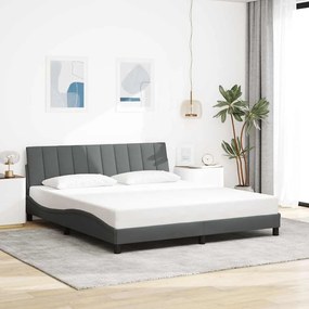 vidaXL Cadru de pat fără saltea, gri închis, 180x200 cm, textil