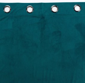 Draperie albastră din catifea reiată 140x260 cm Casual – douceur d'intérieur
