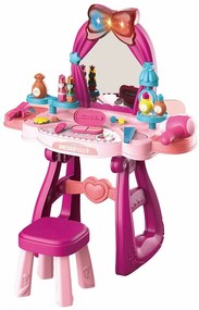 Baby Mix Masă de toaletă pentru copii cu scaunroz, 57 x 29 x 69,5 cm