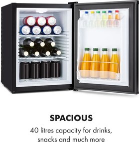 Klarstein Happy Hour 40, mini bar, 40L, 5-15°C, silențios, 23dB, LED-lumină, alb