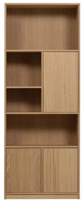 Bibliotecă modulară în culoare naturală cu aspect de lemn de stejar 217x243 cm Modulair – vtwonen