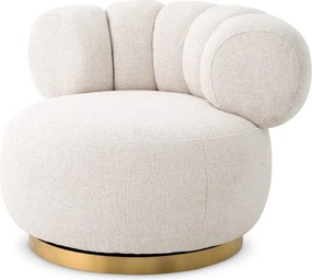 Fotoliu pivotant design elegant LUX Phedra, Lyssa off-white