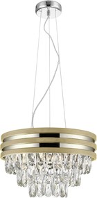 Zuma Line Naica lampă suspendată 4x40 W transparent-auriu P0525-04A-F4V6