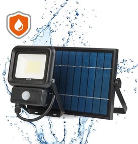 Proiector LED solar de exterior cu senzor LED/20W/3,7V 6500K IP65 4400 mAh