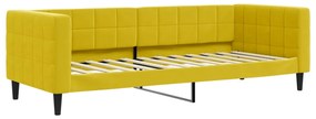 354006 vidaXL Pat de zi, galben, 80x200 cm, catifea