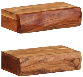 vidaXL Rafturi de perete 2 buc 30x17x8 cm Lemn masiv de salcâm