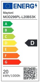 Lustra suspendata LED design minimalist Flat, fumuriu