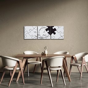 Tablou cu puzzle (cu ceas) (90x30 cm)