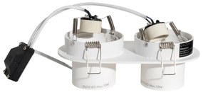 Spot integrat rotund alb GU10 50mm 2 lumini - Installa