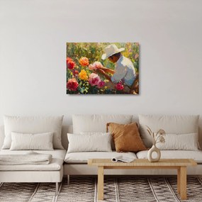 Tablou pe sticlă - Grădinar (70x50 cm)