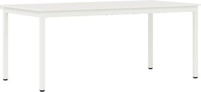 vidaXL Masă de dining Alb 180 x 90 x 75 cm Lemn de pin masiv