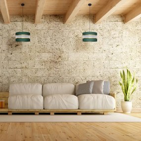 Lustră pe cablu HELEN 1xE27/15W/230V d. 35 cm verde/auriu