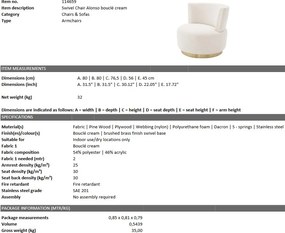 Fotoliu pivotant design elegant Alonso 114659 HZ