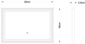Oglindă LED dimabilă cu funcție de retroiluminare Globo 84036 RIVAS LED/10W/230V 60x40 cm
