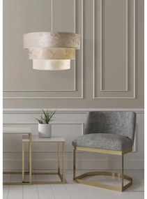 Lustră pe cablu Duolla LUNETA 1xE27/40W/230V d. 45 cm crem