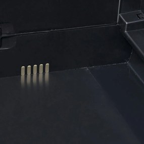 Dulap de depozitare pentru gradina, cu 1 raft, negru Negru, 65 x 38 x 87 cm, 1, 65 x 38 x 87 cm