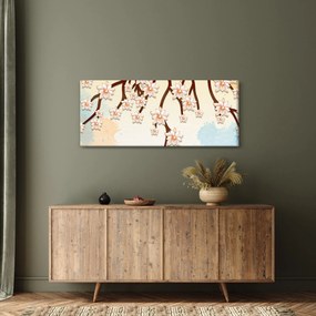 Tablou - Flori colorate pe ramuri (120x50 cm)
