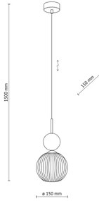 Pendul pe cablu SOPHIA 1xE14/10W/230V negru/verde/bej fumuriu