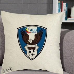 Perna Personalizata ACB Ineu Fotbal, 40x40 cm, Ecru, Husa Detasabila, Perna Inclusa, BEKZ®