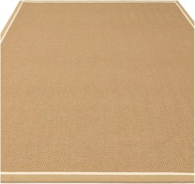 Covor în culoare naturală reversibil, țesut manual din iută 240x340 cm Bordo Herringbone Linen – Asiatic Carpets
