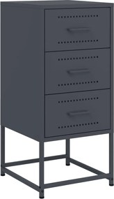 vidaXL Noptieră, antracit, 36x39x78 cm, oțel