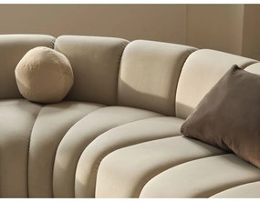 Colțar modular albastru cu tapițerie din catifea Lupine – Micadoni