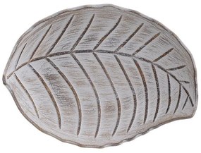 Platou din lemn Beige Leaf  30cm x 22cm x 5cm