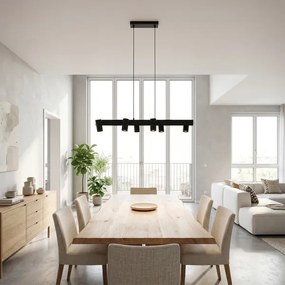 Brilagi - Lustră suspendată pe cablu SELE 6xGU10/30W/230V neagră