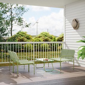 Outsunny Ratan Verde Balcon | Aosom Romania