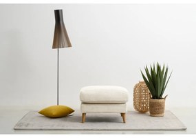 Taburet alb cu tapițerie din catifea reiată Paris – Scandic