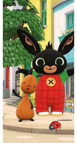 Prosop pentru copii Bing Bunny cu Flop și Ladybug, 70 x 140 cm