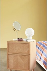 Noptieră în culoare naturală din lemn de stejar Herringbone – Hübsch