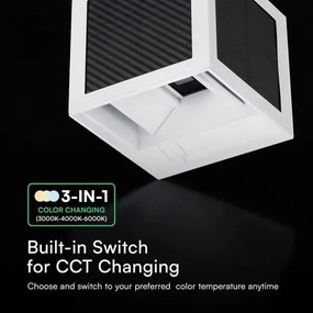 Lampă de perete solară cu LED și senzor 9W/3,7V 3000/4000/6000K IP65 2600 mAh albă