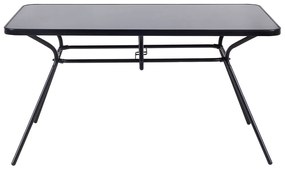 Set de masă pentru grădină Love (negru) (6 scaune). 1011670