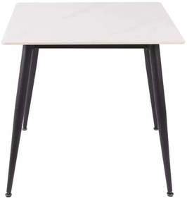 Masa de sufragerie RION 80x80 cm cu blat ceramic, marmura alba