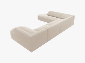 Coltar 6 locuri rotunjit Ruby catifea L366 cm