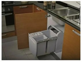 Elletipi Coș de gunoi încorporat CITY -extensibil, 12+12+12+12+12+12 l