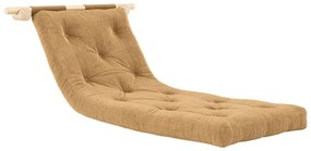 Fotoliu maro deschis cu tapițerie din catifea reiată Hooked – Karup Design