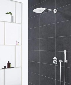 Palarie dus fix Grohe Rainshower 310 SmartActive, O31 cm cu brat, montaj pe perete, crom