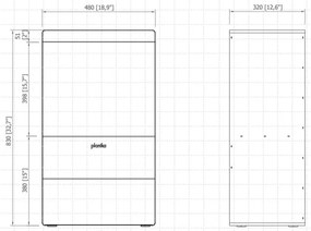 Șemineu pe vapori de apă cu telecomandă Planika STEAMY 83x48 cm 125W/230V