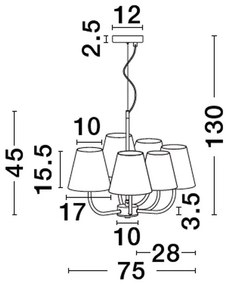 Candelabru design elegant MOIST 6L